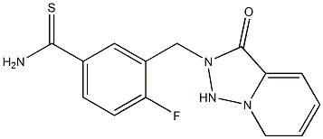 4-fluoro-3-({3-oxo-2H,3H-[1,2,4]triazolo[3,4-a]pyridin-2-yl}methyl)benzene-1-carbothioamide 结构式