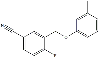 4-fluoro-3-(3-methylphenoxymethyl)benzonitrile 结构式