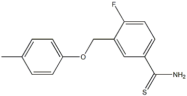 4-fluoro-3-(4-methylphenoxymethyl)benzene-1-carbothioamide 结构式