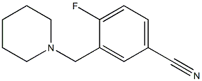 4-fluoro-3-(piperidin-1-ylmethyl)benzonitrile 结构式