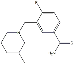 4-fluoro-3-[(3-methylpiperidin-1-yl)methyl]benzenecarbothioamide 结构式