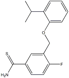 4-fluoro-3-[2-(propan-2-yl)phenoxymethyl]benzene-1-carbothioamide 结构式