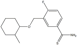 4-fluoro-3-{[(2-methylcyclohexyl)oxy]methyl}benzene-1-carbothioamide 结构式