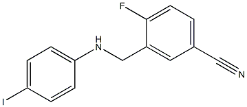 4-fluoro-3-{[(4-iodophenyl)amino]methyl}benzonitrile 结构式