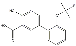 4-hydroxy-2'-(trifluoromethoxy)-1,1'-biphenyl-3-carboxylic acid 结构式