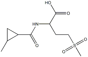 4-methanesulfonyl-2-[(2-methylcyclopropyl)formamido]butanoic acid 结构式