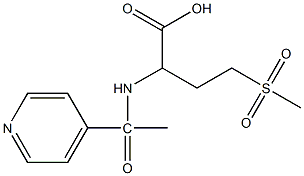 4-methanesulfonyl-2-[1-(pyridin-4-yl)acetamido]butanoic acid 结构式
