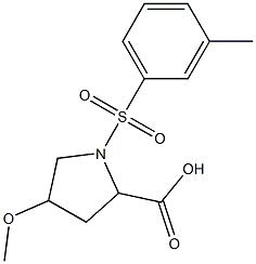 4-methoxy-1-[(3-methylphenyl)sulfonyl]pyrrolidine-2-carboxylic acid 结构式