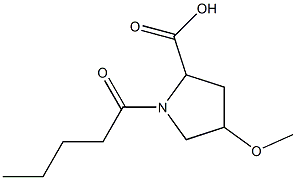 4-methoxy-1-pentanoylpyrrolidine-2-carboxylic acid 结构式