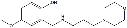 4-methoxy-2-({[3-(morpholin-4-yl)propyl]amino}methyl)phenol 结构式