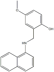 4-methoxy-2-[(naphthalen-1-ylamino)methyl]phenol 结构式