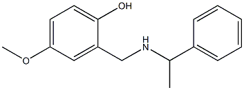 4-methoxy-2-{[(1-phenylethyl)amino]methyl}phenol 结构式