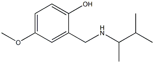 4-methoxy-2-{[(3-methylbutan-2-yl)amino]methyl}phenol 结构式