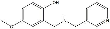 4-methoxy-2-{[(pyridin-3-ylmethyl)amino]methyl}phenol 结构式