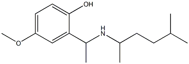 4-methoxy-2-{1-[(5-methylhexan-2-yl)amino]ethyl}phenol 结构式