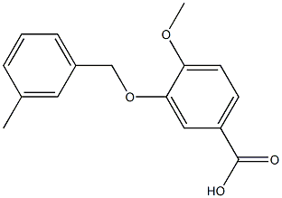 4-methoxy-3-[(3-methylphenyl)methoxy]benzoic acid 结构式