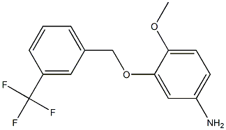 4-methoxy-3-{[3-(trifluoromethyl)phenyl]methoxy}aniline 结构式