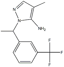 4-methyl-1-{1-[3-(trifluoromethyl)phenyl]ethyl}-1H-pyrazol-5-amine 结构式