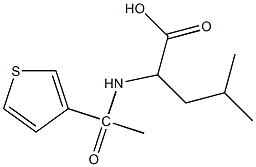 4-methyl-2-[1-(thiophen-3-yl)acetamido]pentanoic acid 结构式