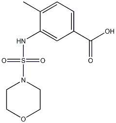 4-methyl-3-[(morpholine-4-sulfonyl)amino]benzoic acid 结构式