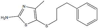 4-methyl-5-[(3-phenylpropyl)sulfanyl]-1,3-thiazol-2-amine 结构式