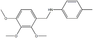 4-methyl-N-[(2,3,4-trimethoxyphenyl)methyl]aniline 结构式