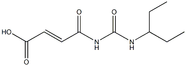 4-oxo-4-[(pentan-3-ylcarbamoyl)amino]but-2-enoic acid 结构式