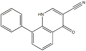 4-oxo-8-phenyl-1,4-dihydroquinoline-3-carbonitrile 结构式
