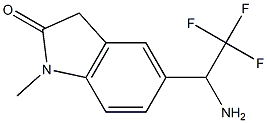 5-(1-amino-2,2,2-trifluoroethyl)-1-methyl-2,3-dihydro-1H-indol-2-one 结构式