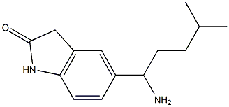 5-(1-amino-4-methylpentyl)-2,3-dihydro-1H-indol-2-one 结构式