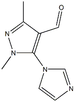 5-(1H-imidazol-1-yl)-1,3-dimethyl-1H-pyrazole-4-carbaldehyde 结构式