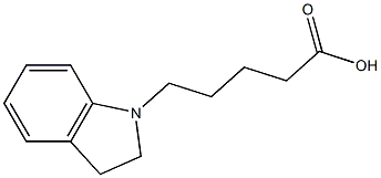 5-(2,3-dihydro-1H-indol-1-yl)pentanoic acid 结构式
