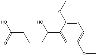 5-(2,5-dimethoxyphenyl)-5-hydroxypentanoic acid 结构式