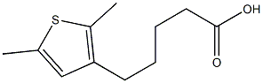 5-(2,5-dimethylthiophen-3-yl)pentanoic acid 结构式