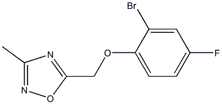 5-(2-bromo-4-fluorophenoxymethyl)-3-methyl-1,2,4-oxadiazole 结构式