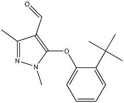 5-(2-tert-butylphenoxy)-1,3-dimethyl-1H-pyrazole-4-carbaldehyde 结构式