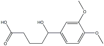 5-(3,4-dimethoxyphenyl)-5-hydroxypentanoic acid 结构式