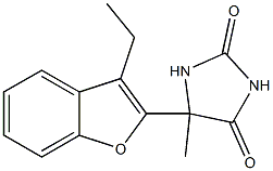 5-(3-ethyl-1-benzofuran-2-yl)-5-methylimidazolidine-2,4-dione 结构式