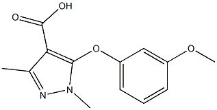 5-(3-methoxyphenoxy)-1,3-dimethyl-1H-pyrazole-4-carboxylic acid 结构式