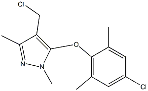 5-(4-chloro-2,6-dimethylphenoxy)-4-(chloromethyl)-1,3-dimethyl-1H-pyrazole 结构式