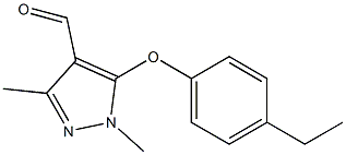 5-(4-ethylphenoxy)-1,3-dimethyl-1H-pyrazole-4-carbaldehyde 结构式