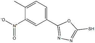 5-(4-methyl-3-nitrophenyl)-1,3,4-oxadiazole-2-thiol 结构式