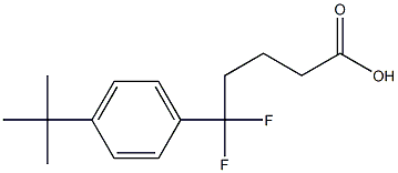 5-(4-tert-butylphenyl)-5,5-difluoropentanoic acid 结构式