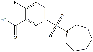 5-(azepane-1-sulfonyl)-2-fluorobenzoic acid 结构式