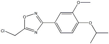 5-(chloromethyl)-3-(4-isopropoxy-3-methoxyphenyl)-1,2,4-oxadiazole 结构式