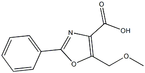 5-(methoxymethyl)-2-phenyl-1,3-oxazole-4-carboxylic acid 结构式