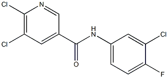 5,6-dichloro-N-(3-chloro-4-fluorophenyl)pyridine-3-carboxamide 结构式