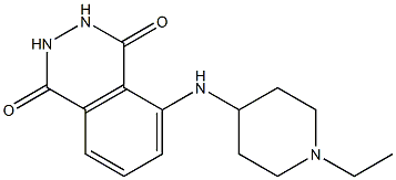 5-[(1-ethylpiperidin-4-yl)amino]-1,2,3,4-tetrahydrophthalazine-1,4-dione 结构式