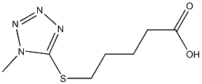 5-[(1-methyl-1H-1,2,3,4-tetrazol-5-yl)sulfanyl]pentanoic acid 结构式