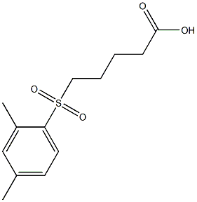 5-[(2,4-dimethylbenzene)sulfonyl]pentanoic acid 结构式